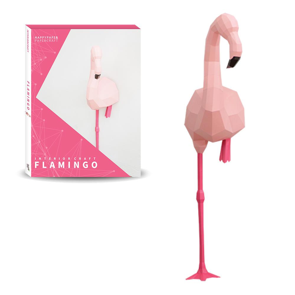 INTERIOR CRAFT Elegant Pinkish Flamingo Paper Kit 12