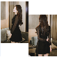 detail image5 op4084 feminine silhouette chiffon sleeve span flare wrap dress