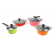No harmful, eco friendly natural mineral based coating Ceramic coating pots (4ea / set)