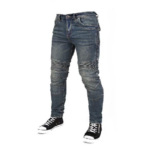 BBJ JEDI R Rider Black Jean Unique Design Skinny Denim Hip / Knee Pad Fashion