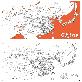 full image Dream Sky Nation-Map Decorative Coloring Painting DIY Paper Continent Map - China