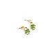 detail image1 Resin Craft Earring with Four Leaf Clover Dangle Real Lucky Clover Ear Rings - Water Drop Type