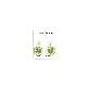detail image3 Resin Craft Earring with Four Leaf Clover Dangle Real Lucky Clover Ear Rings - Hexagon Type