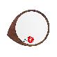 full image Peony blossom wooden hand mirror