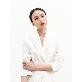 detail image1 SUITHEEL LOOSE FIT BELTED SINGLE SUIT - WHITE