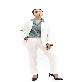 full image SUITHEEL LOOSE FIT BELTED SINGLE SUIT - WHITE