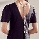 detail image3 Silver embroidery crafted Scarf Necklaces : K333