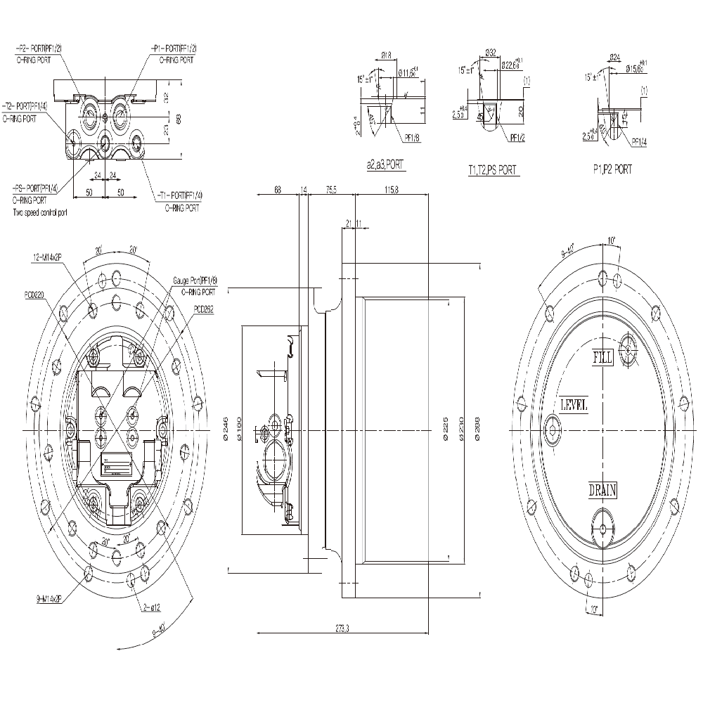 NABTESCO GM06VA TRAVEL MOTOR ASS'Y & EXCAVATOR FINAL DRIVE