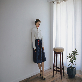 detail image4 Korean traditional skirt with rambling rose(navy)