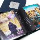 detail image2 Fabric Frame Cover Photo Album 1UP, 5x7 50 Pockets (Violet)