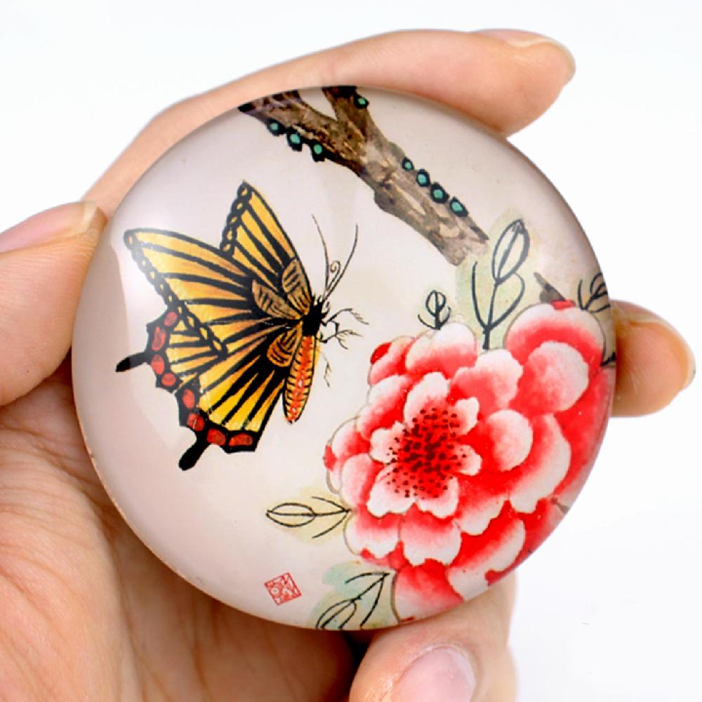 Korean Folk Art Crystal Magnet paperweight for refrigerator, whiteboard, home, office, gift
