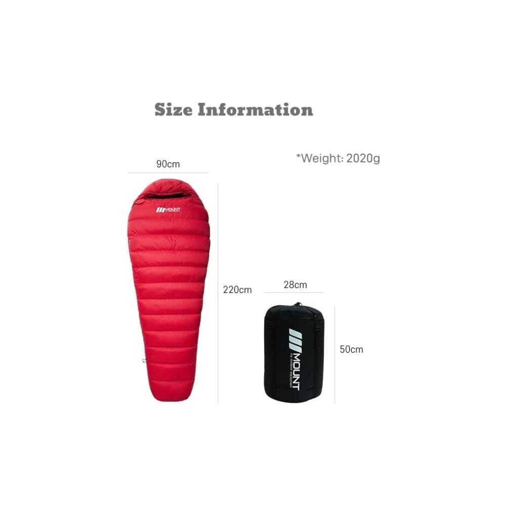 Mount Outdoor Winter Sleeping Bag Aurora1500 (Duck Down) | Camping, Tracking, Fishing, Outdoor