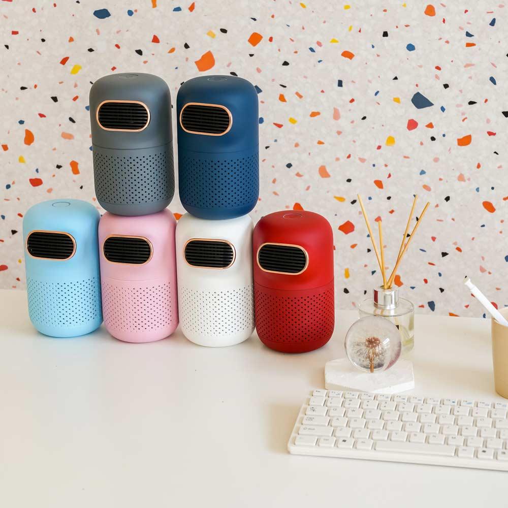 Cheongwoo C&T ROBA Mini Portable Air Purifier + Cup Holder / Color : Cool Gray