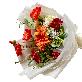 detail image1 Artificial Poppy Bouquet  (Coral Sunset)