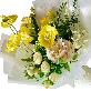 detail image1 Artificial Poppy Bouquet  (White Yellow)