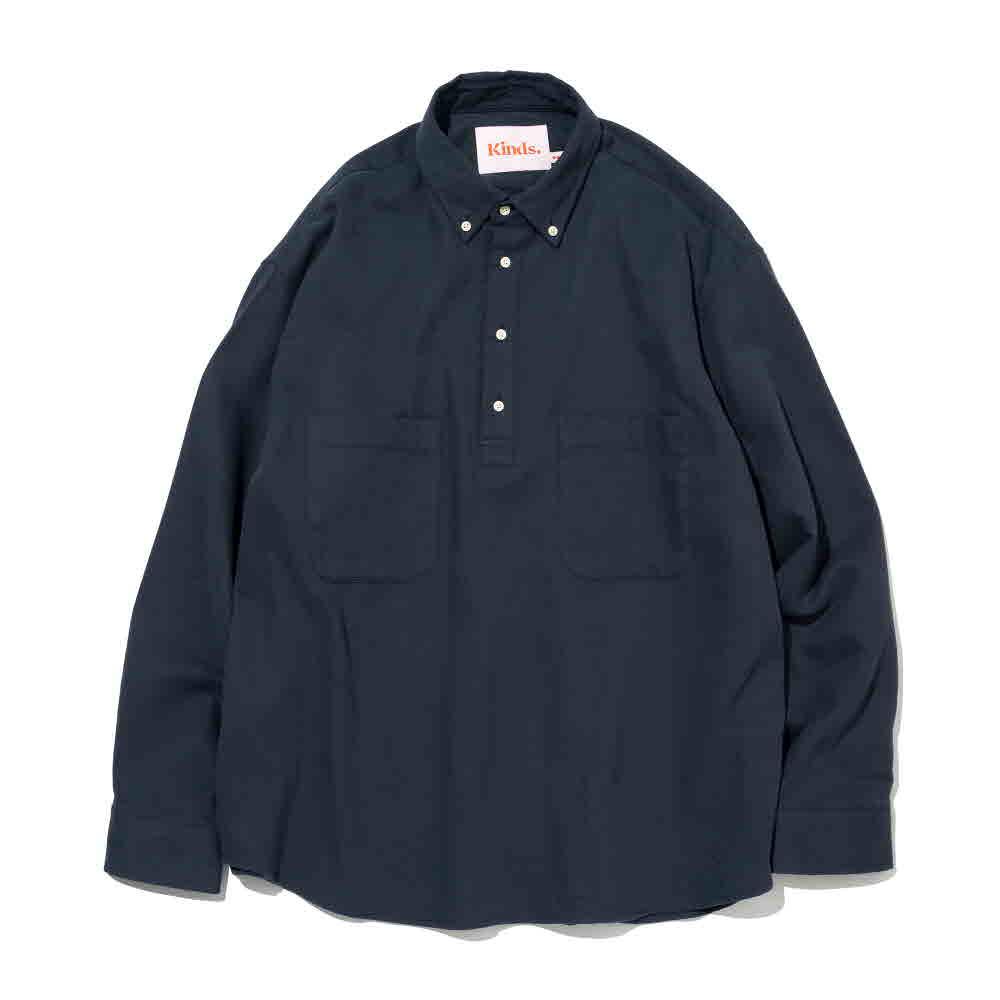 PEACH TWILL PULLOVER BUTTON DAWN SHIRT