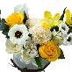 detail image1  Soap Flower Carnations Center Piece  M (White Yellow)