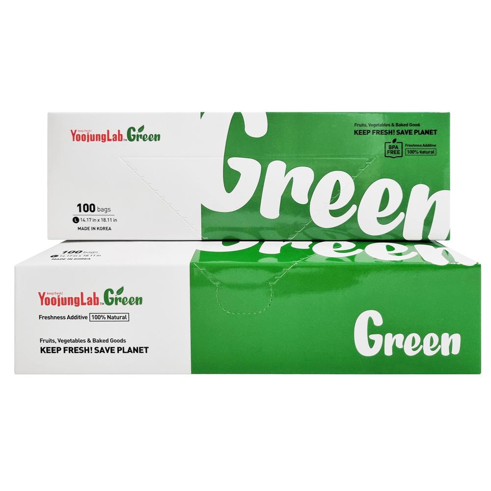 Yoojunglab Green Food storage bags L Size