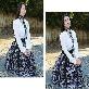 detail image2 LEESLE Korean Traditional Hanbok HairBand Daenggi Scarf Hair Ribbon Accessroy(47.24in x 2.36in) (BLA