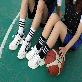 detail image4 3 Color 3 Stripe Cotton Athletic Socks