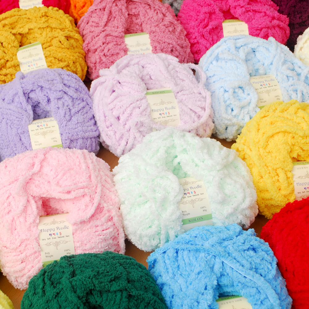 [Misoknit] Happy Poodle, Soft and Luxurious Knitting Yarn Set, Various Color, Easy Care Knit Yarn