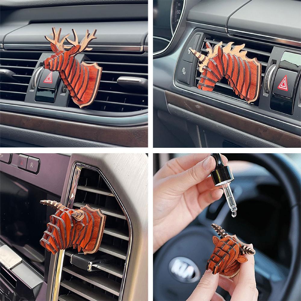 Wooden Diffuser Holder (for Vehicles & Home Decor) / Buffalo