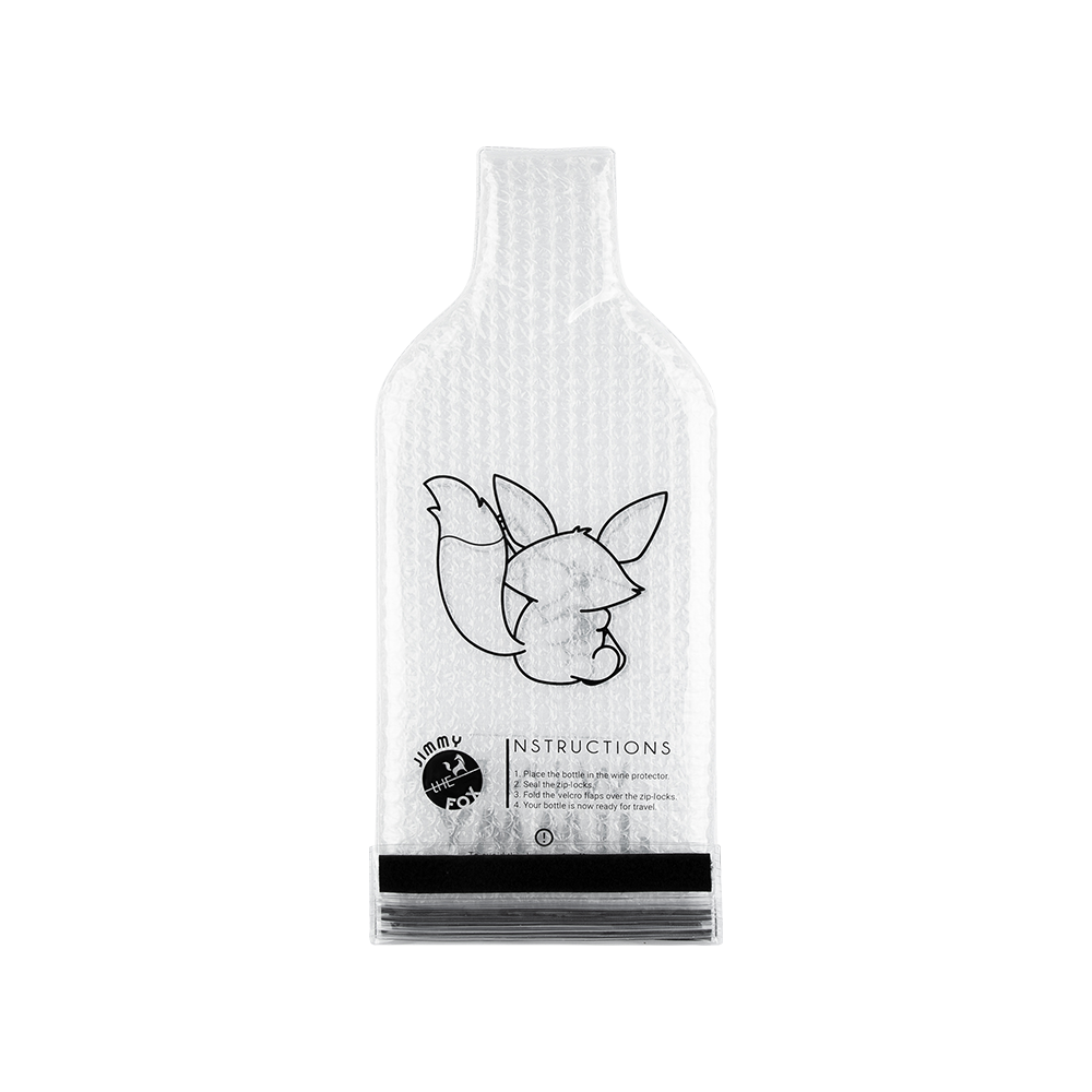 Wine Jimmy (Bottle Clear) | Jimmy the Fox Wine Travel Bag