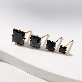 detail image4 GOLD SQUARE CZ CASTING EARRINGS & VOLUME BUTTERFLY BACK CLUTCH