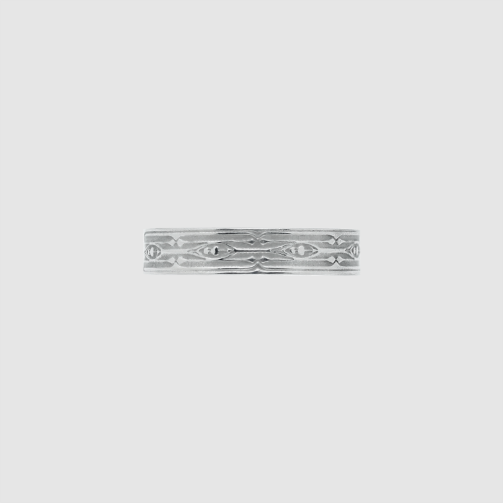 Iris Etching Couple Ring Men