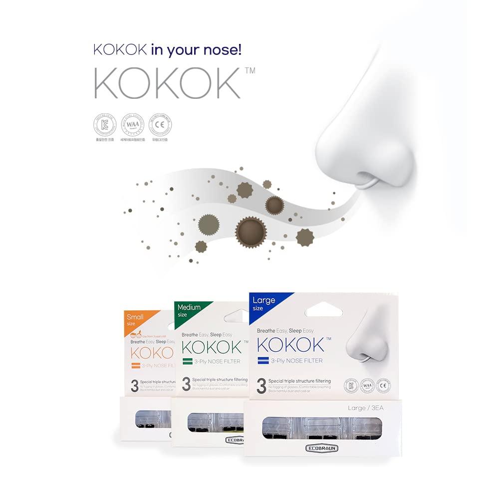 3-Ply Nose Filter Reusable Breathable Nasal Plugs Air Filteration for Dust, Pollution, Block Cold Ai