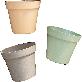 full image Freefactory Flower Plant Pot with Drainage Holes and Saucer Tray(Medium/Moss Green)
