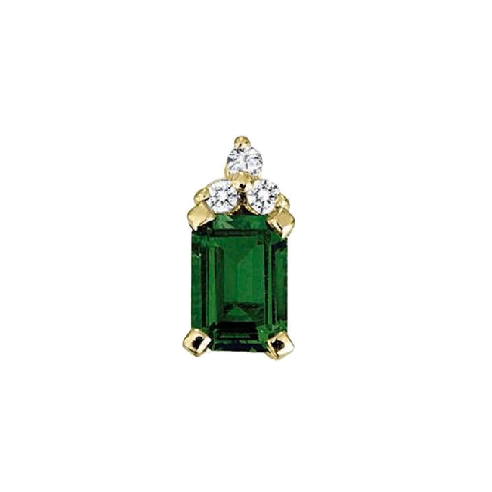 GOLD EARRING SET WITH SYNTHETIC STONES