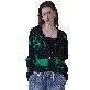full image Giraffe Color-Block Point Cardigan