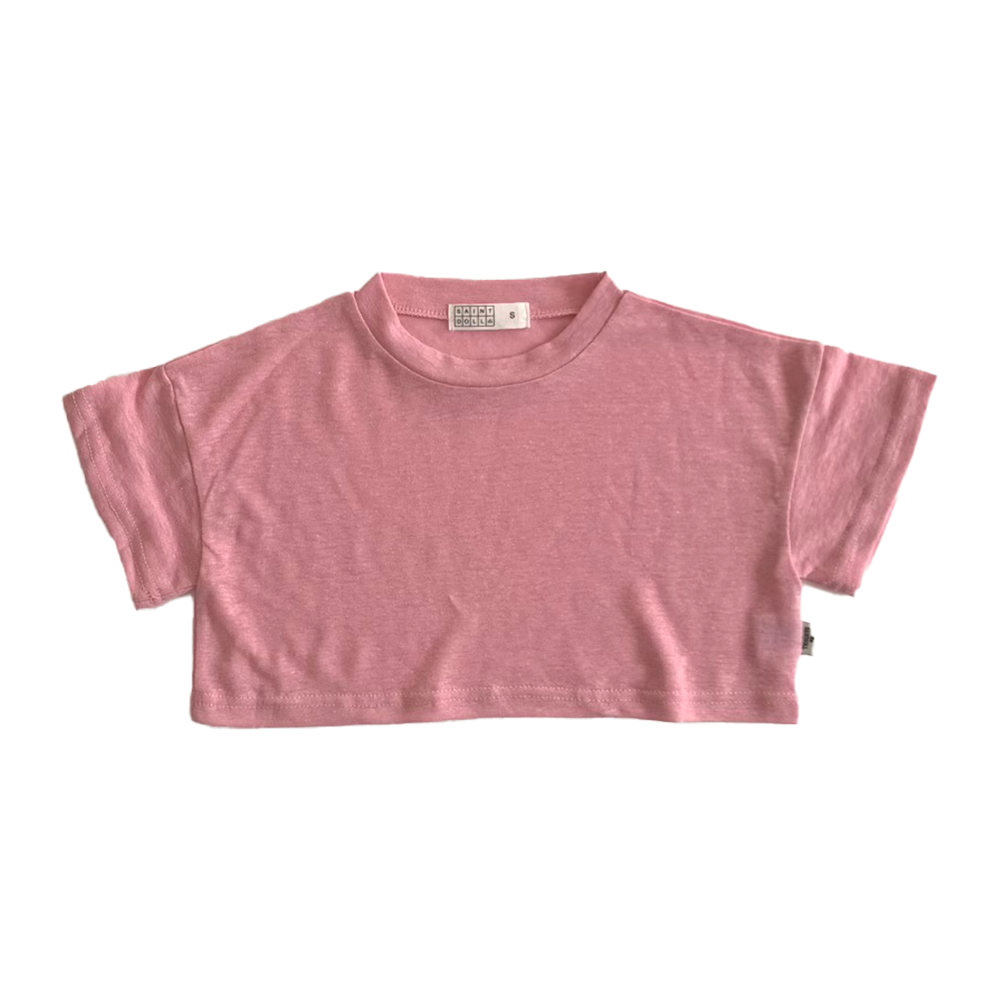 Saint Doll Linen Cropped T-shirt