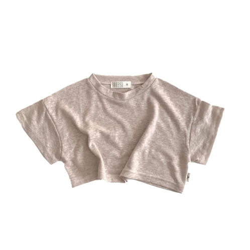 Saint Doll Linen Cropped T-shirt