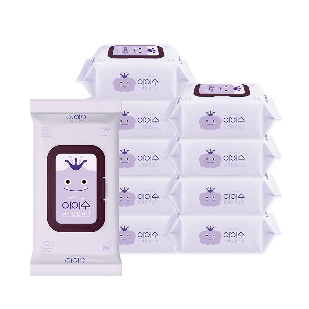 ISOO Crown Monster 75gsm Wet Wipes 70S