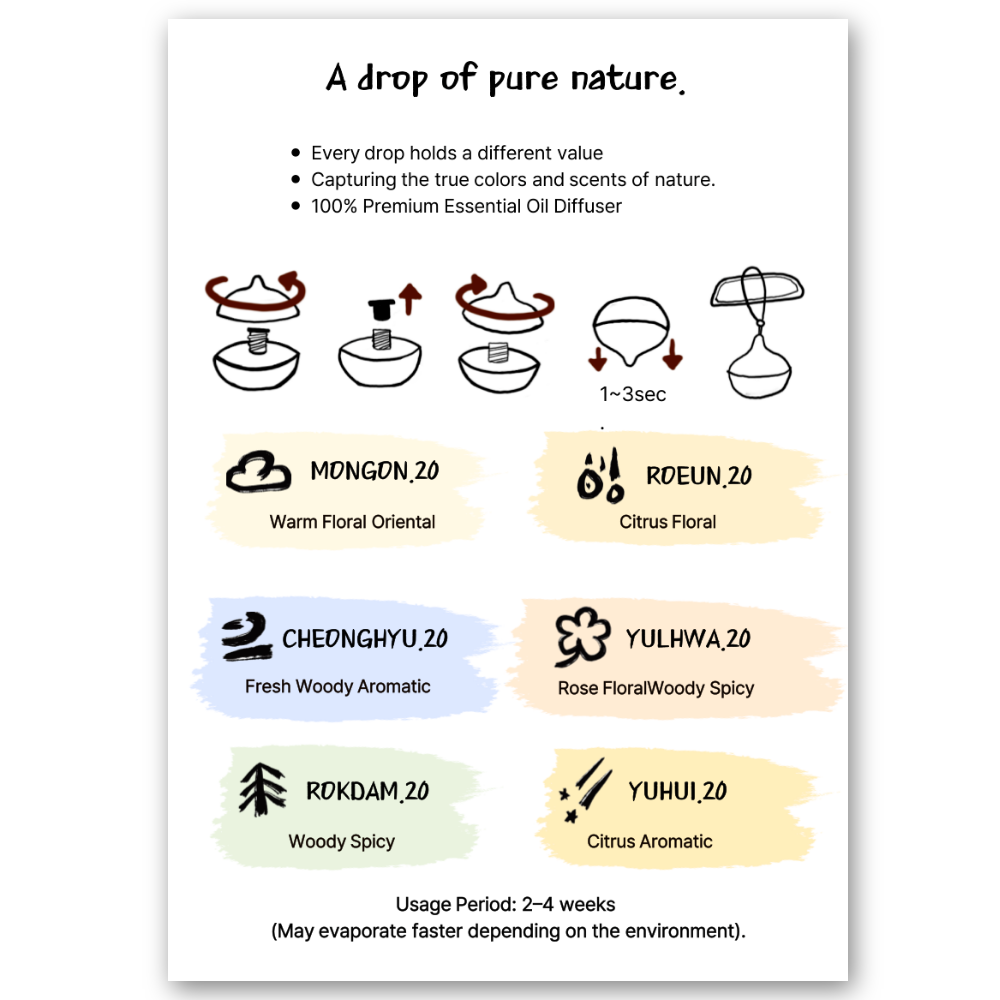 RULHWA(律花).20 CAR Aromatherapy Diffuser