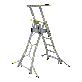 full image K-LADDER Fixed-Height Platform Step Ladder KLS-105F / KLB-105F, 1.3m Platform Height, Active Outrigger