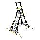 full image K-LADDER Winch-Type Platform Step Ladder KS-206W / KB-206W, Platform Height 1.6-2.7m, Wire Winch Adjustment