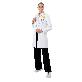 full image Zenir Structured Nuevo Long Lab Coat LCW-204 - Ivory White