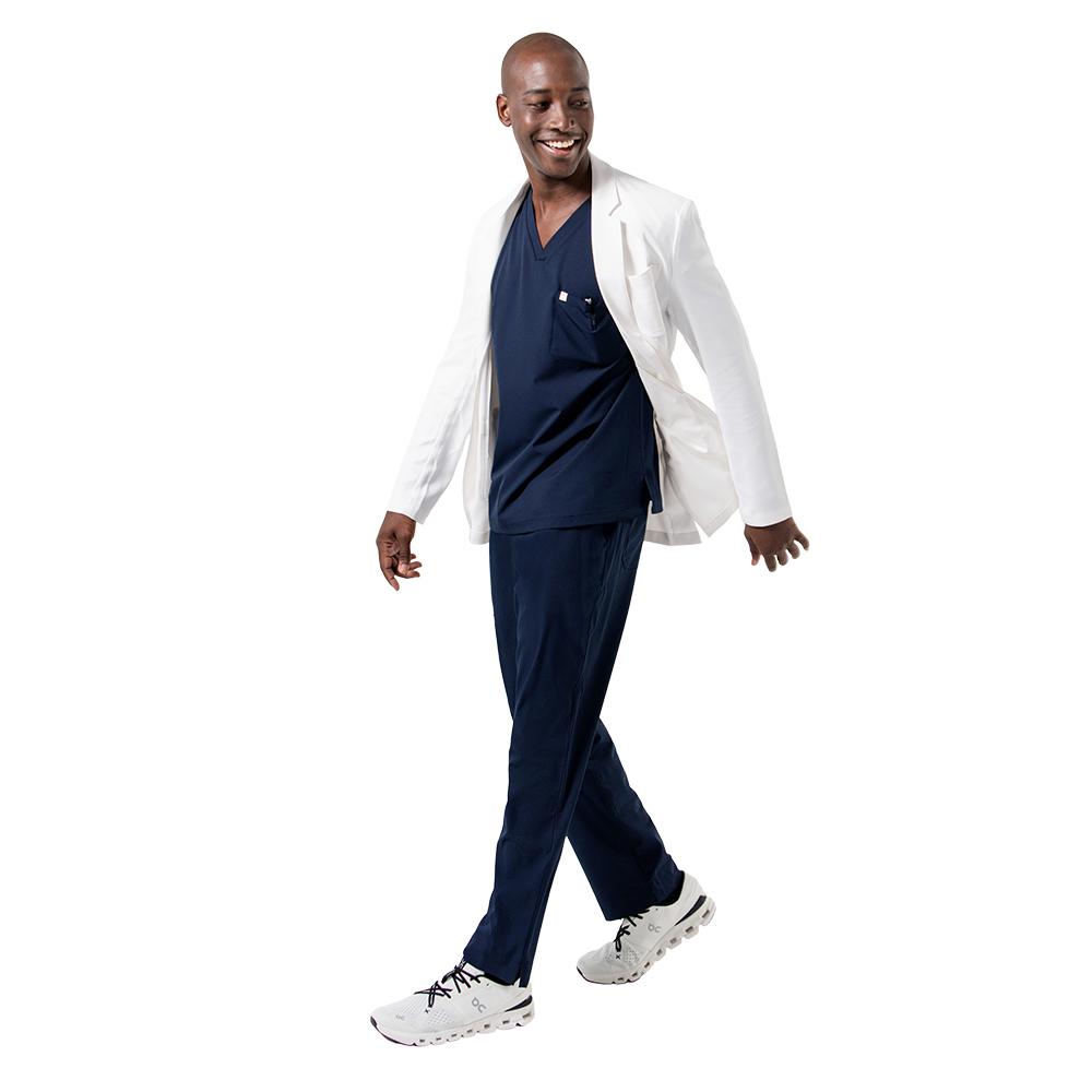 Zenir Men's Standard Short Lab Coat LCM-100 - White
