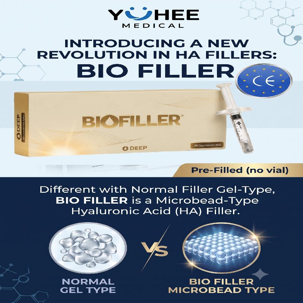 BIOFILLER ( CE european certified HA Dermal Filler ) , Injectable syringe , medical device