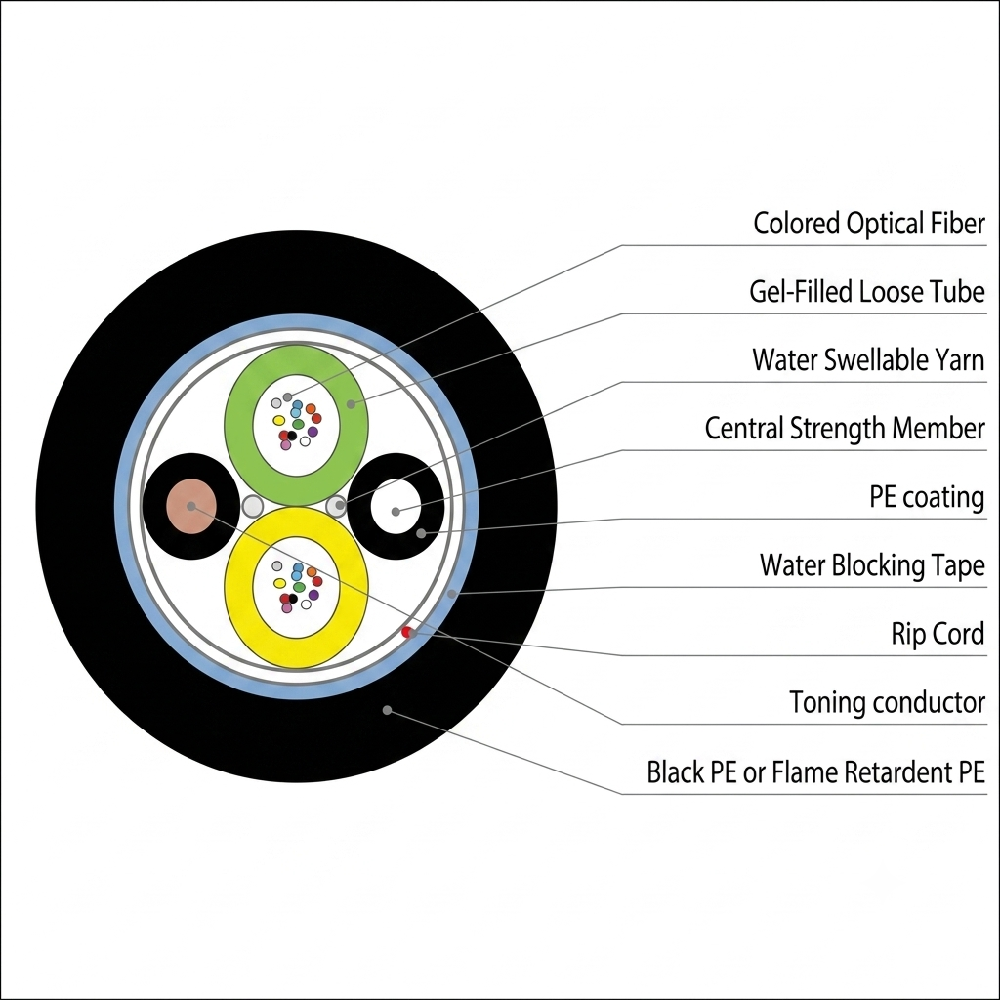 Hybrid Toneable Drop Cable
