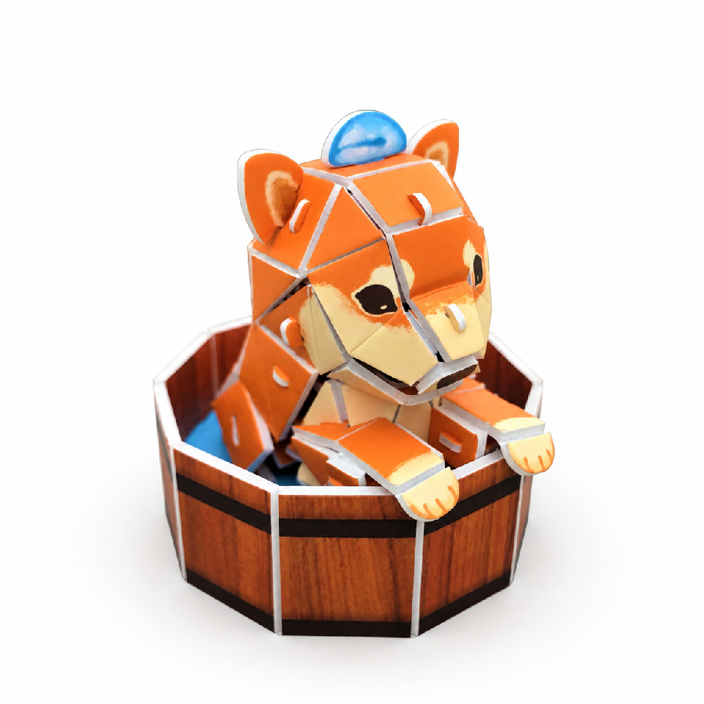 3D Puzzle POP Out World Make My Pet - Shiba Inu