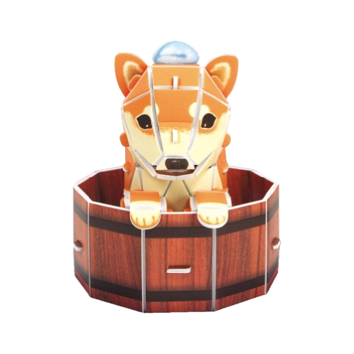 3D Puzzle POP Out World Make My Pet - Shiba Inu