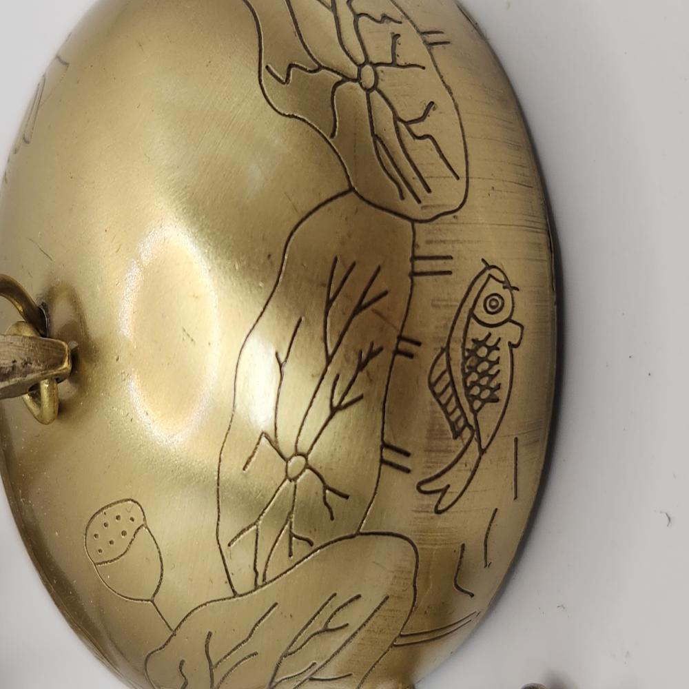Handcrafted Brass Lotus Magnetic Door Bell