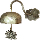 full image Handcrafted Brass Lotus Magnetic Door Bell