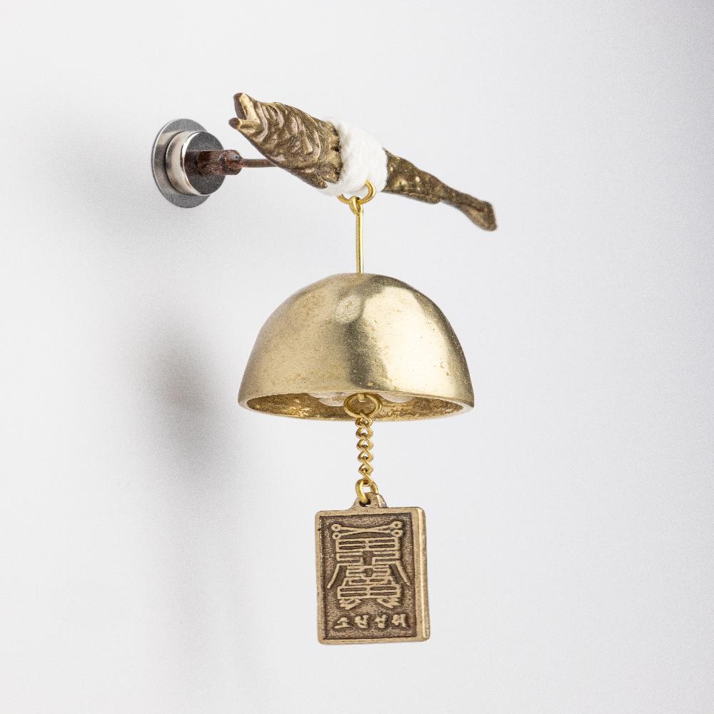 Handcrafted Brass Korean Lucky Fish Door Bell